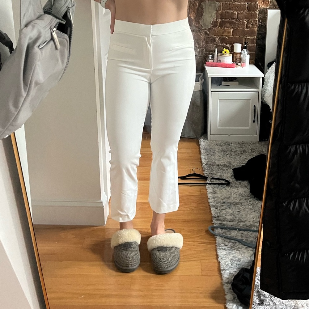 Zara White Work Pants
